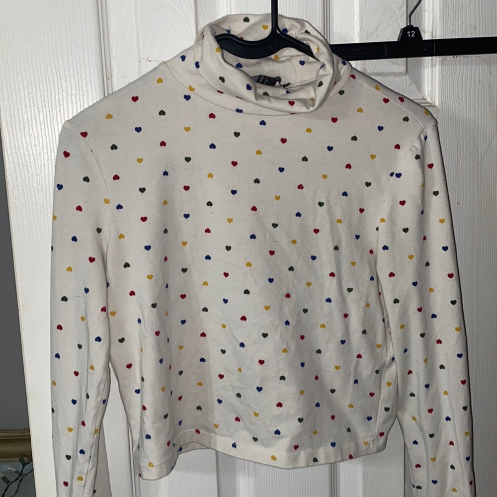 Long sleeve cropped turtle neck